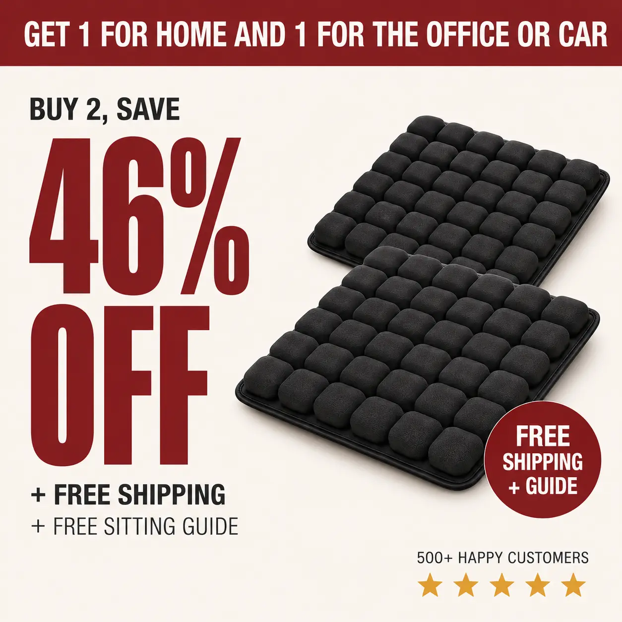 Buy 2 AirCell Cushions - 46% off offer